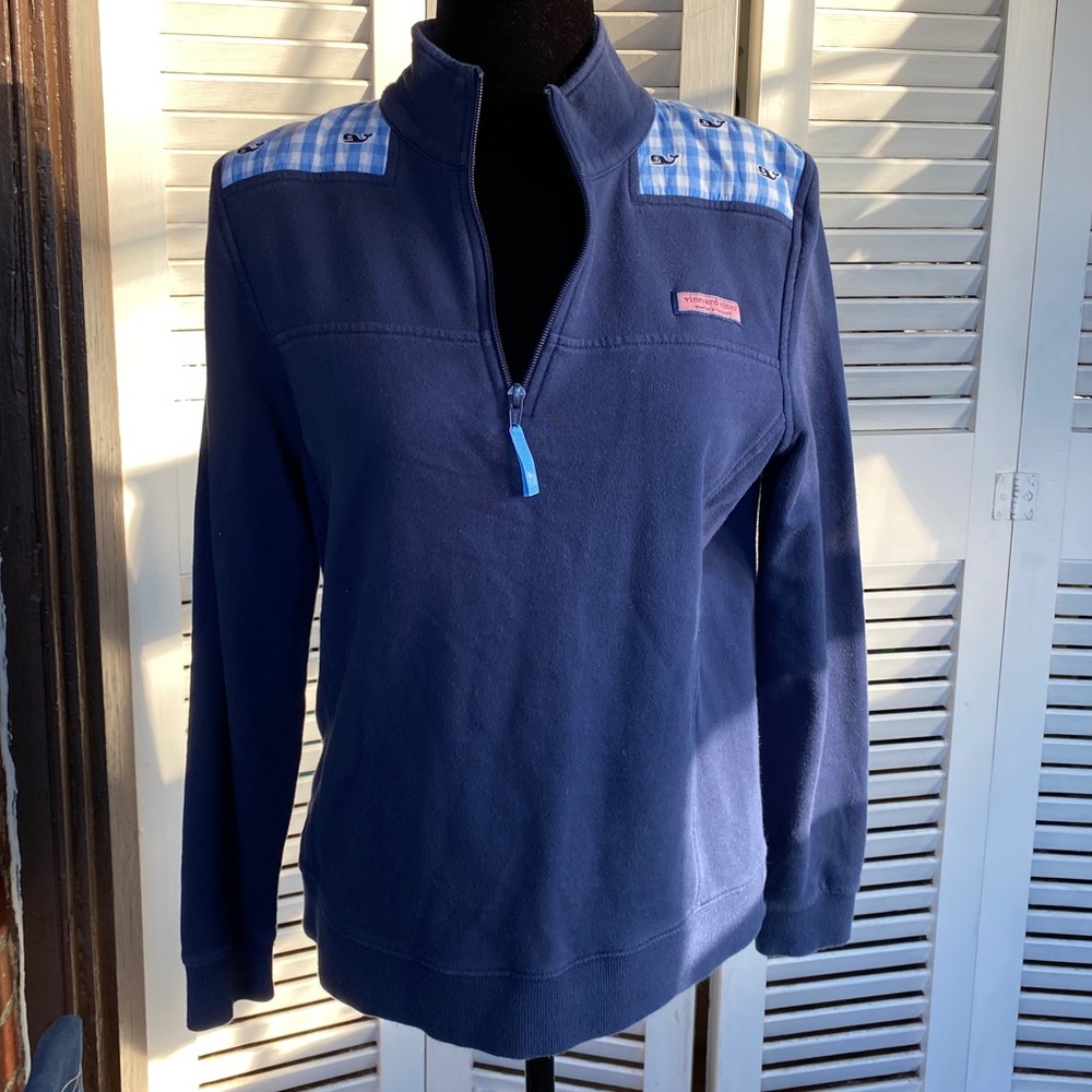 Vineyard Vines Jacket Pullover Half Zip Blue M - image 2